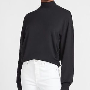 NEW! Mock Neck Cinched Side Sweatshirt